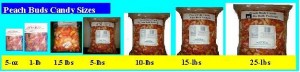 PEACH BUDS CANDY BAGS SIZES-LARGE PIX